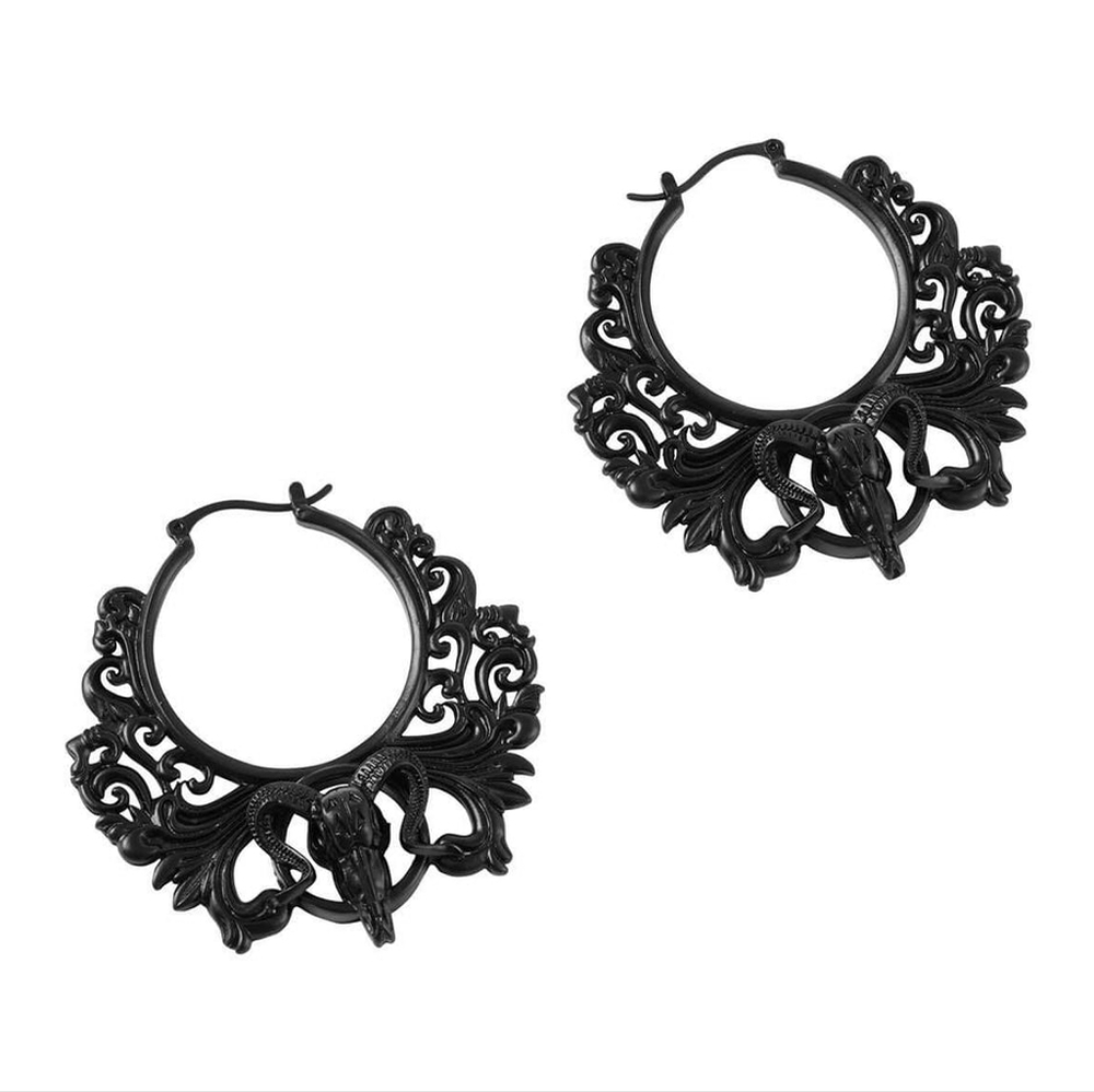Killstar WORSHIP THE NIGHT HOOP EARRINGS